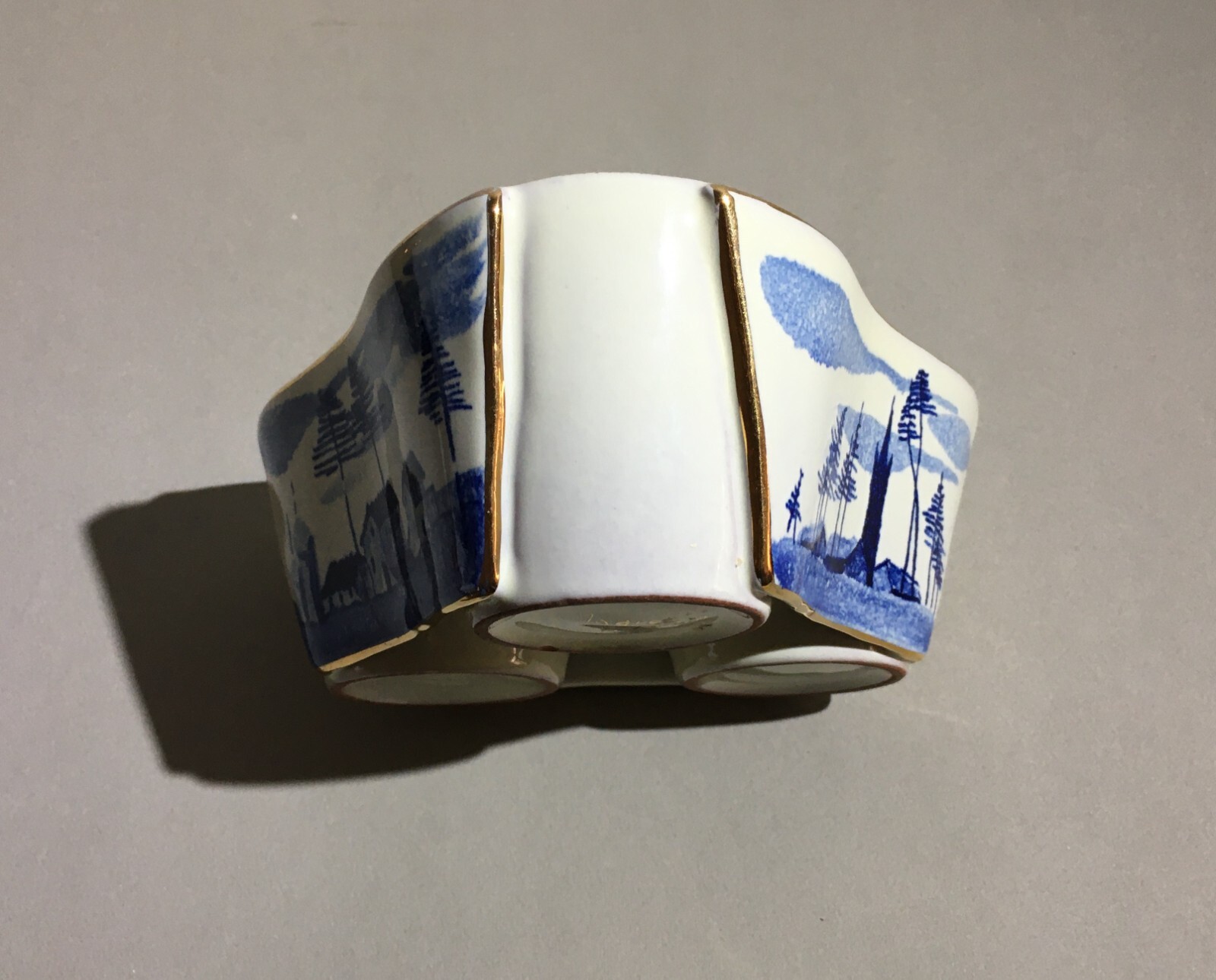Ceramica Da Collezione, Soprammobile Decorativo La Quercia Con Tre Dipinti