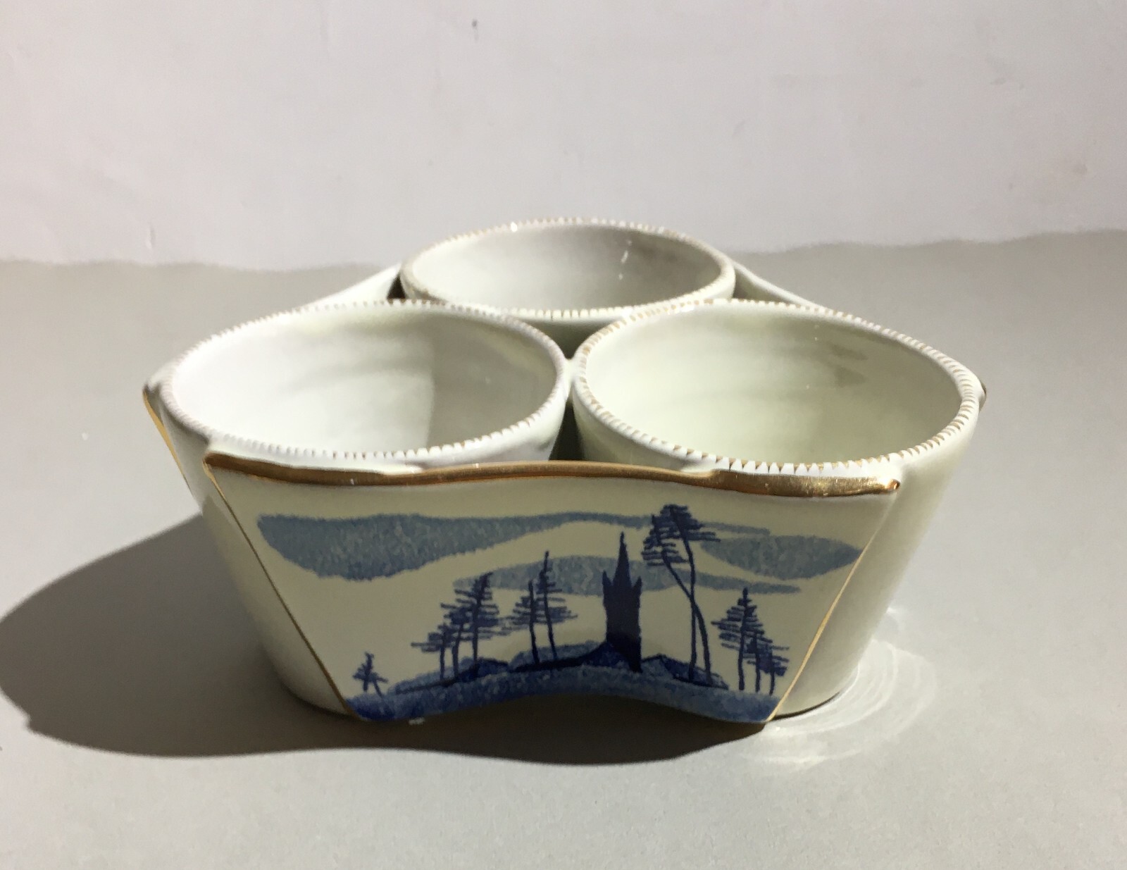 Ceramica Da Collezione, Soprammobile Decorativo La Quercia Con Tre Dipinti