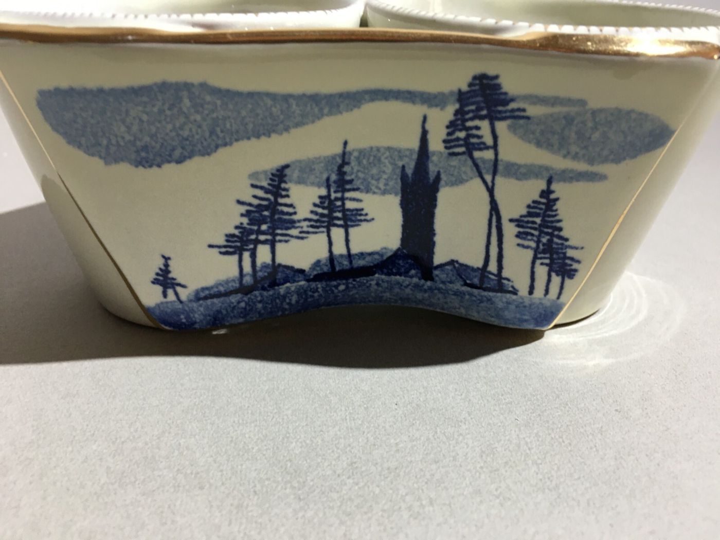 Ceramica Da Collezione, Soprammobile Decorativo La Quercia Con Tre Dipinti