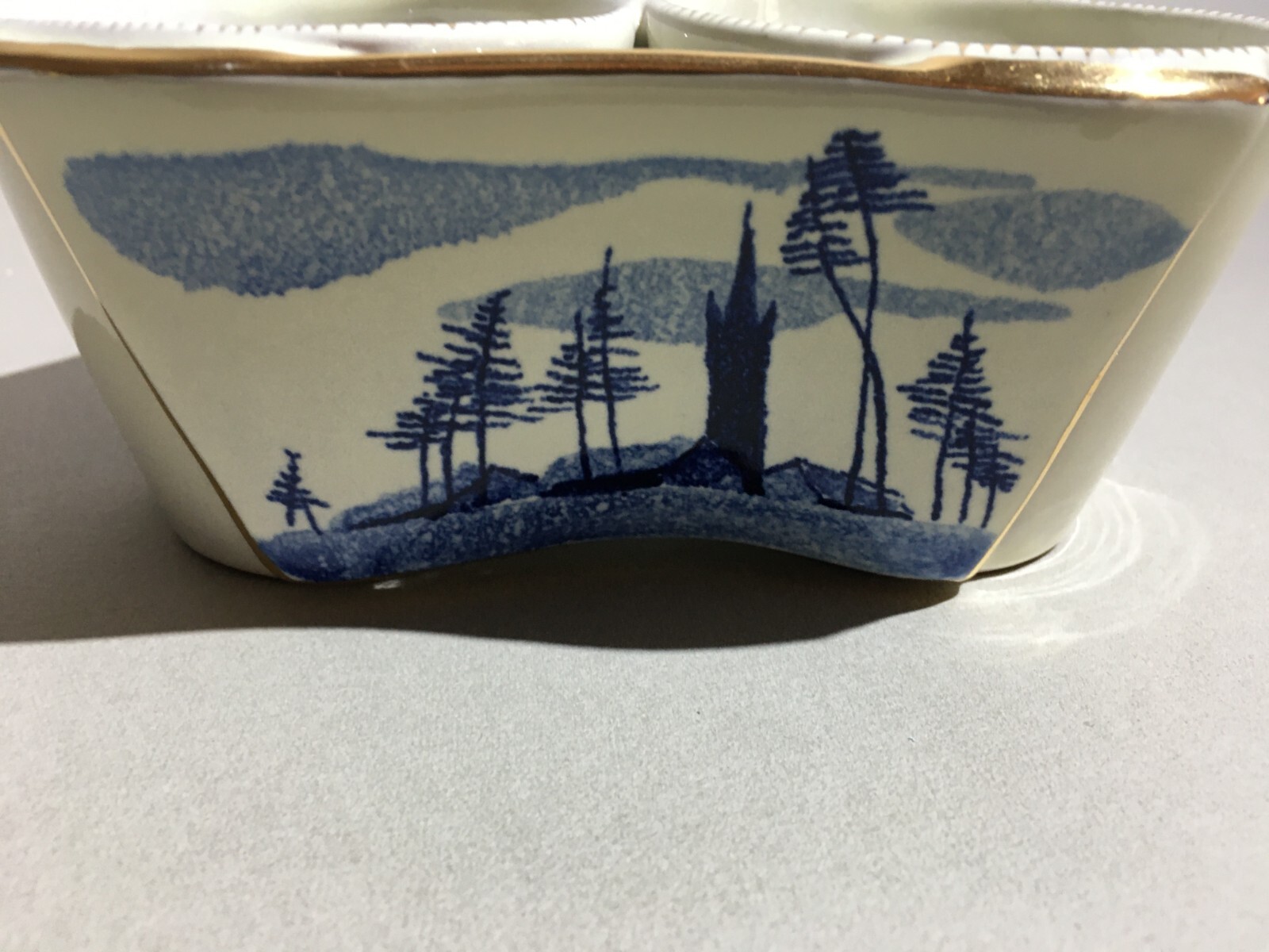 Ceramica Da Collezione, Soprammobile Decorativo La Quercia Con Tre Dipinti
