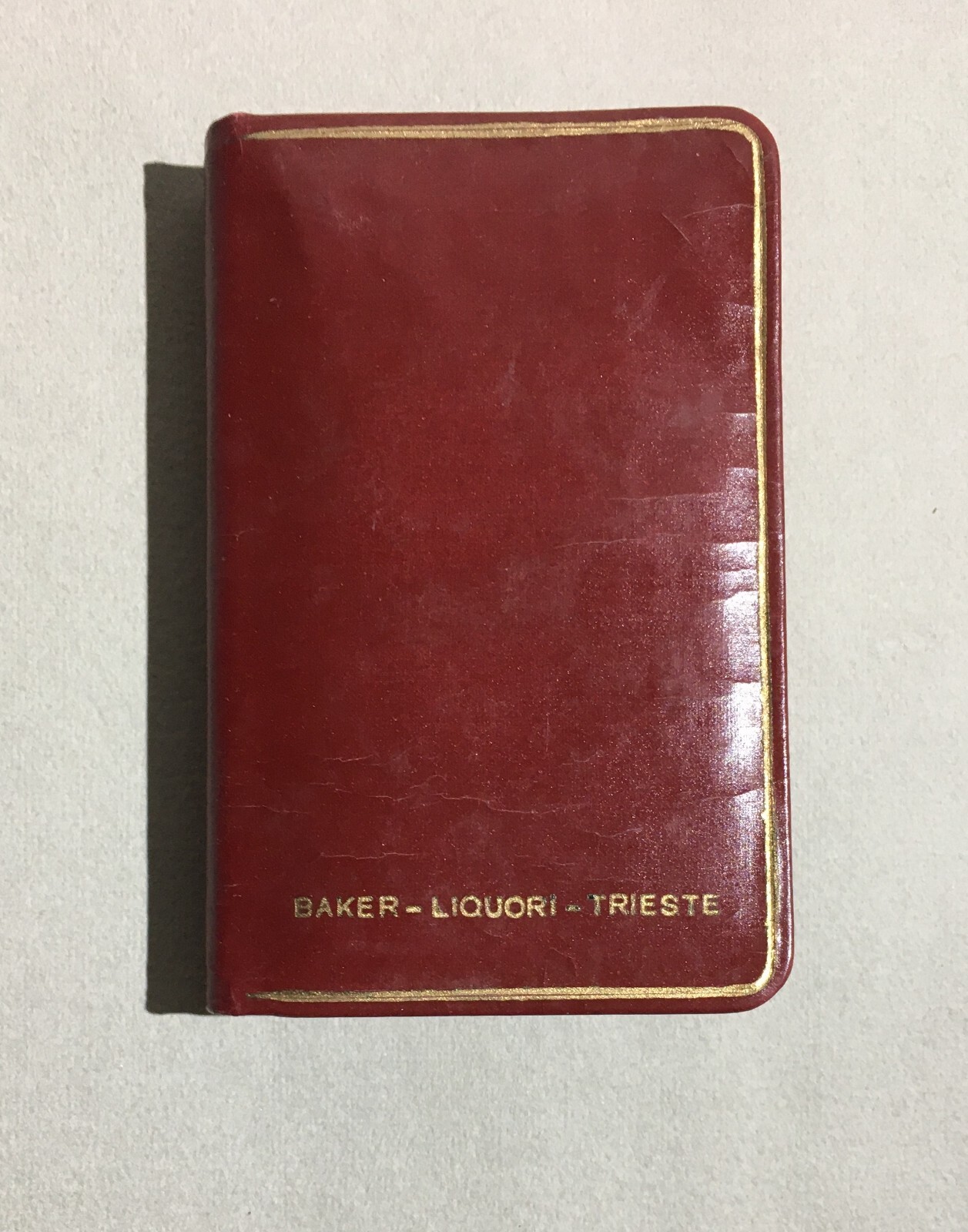 Trieste   Distilleria Liquori Baker   Agendina Tascabile Pubblicitaria 1949