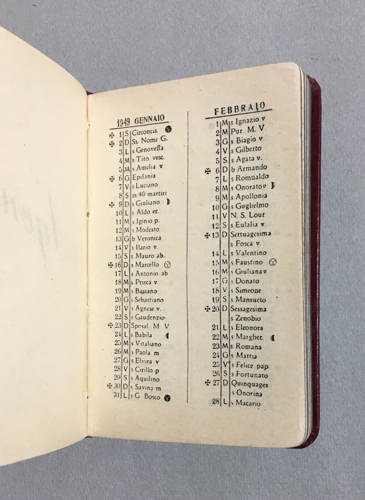 Trieste   Distilleria Liquori Baker   Agendina Tascabile Pubblicitaria 1949