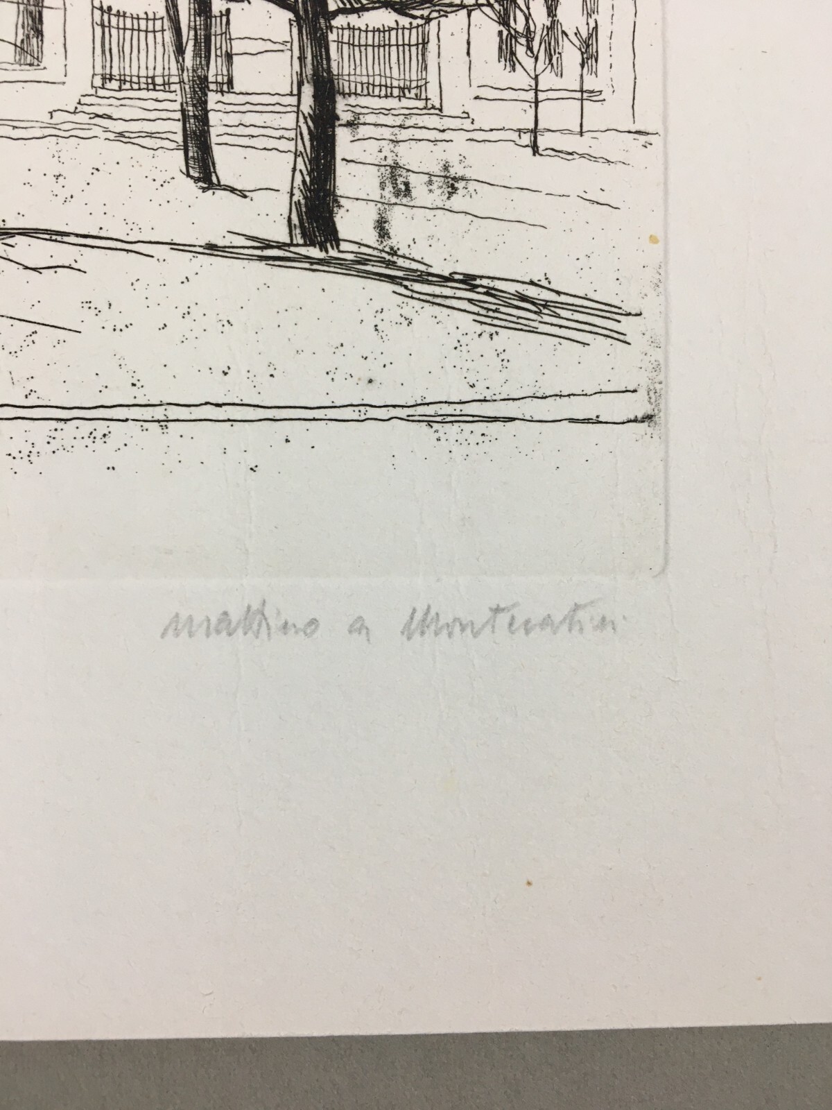 Mattino A Montecatini, Incisione Di Renzo Biasion (grafica Del '900)