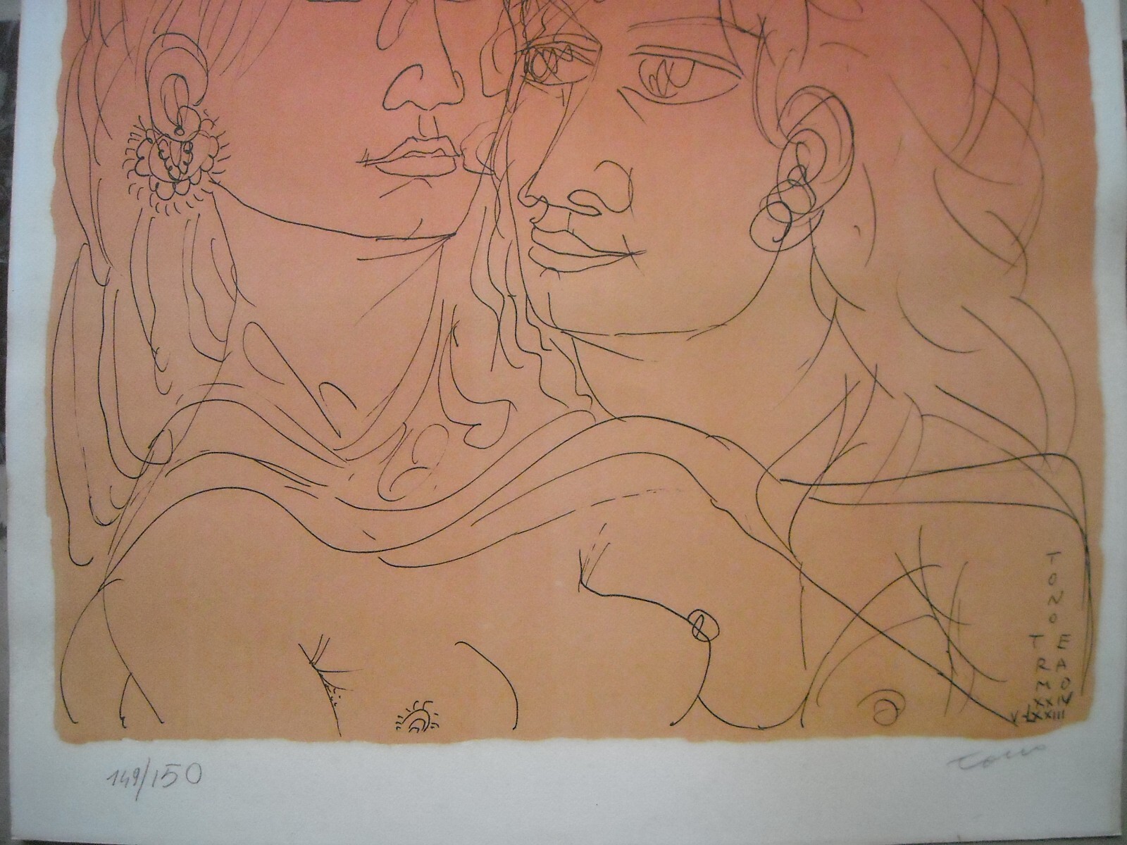 Tono Zancanaro Opera Grafica Baccanale Teramo, 1973