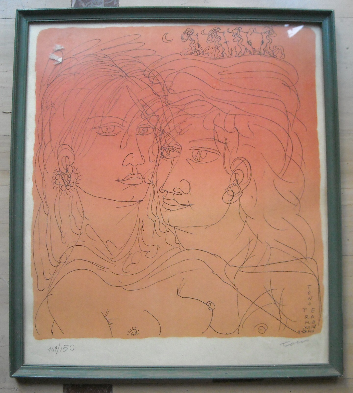 Tono Zancanaro Opera Grafica Baccanale Teramo, 1973