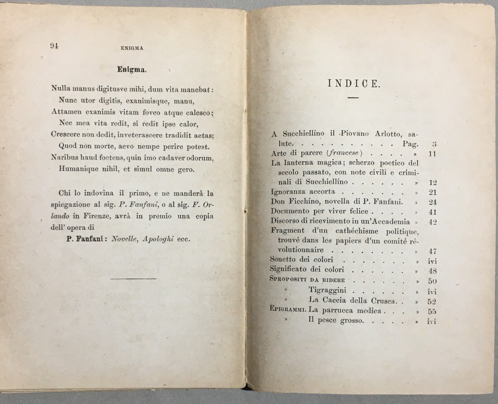 Il Chierico Del Piovano Arlotto. Capricci Antichi E Moderni, 1878