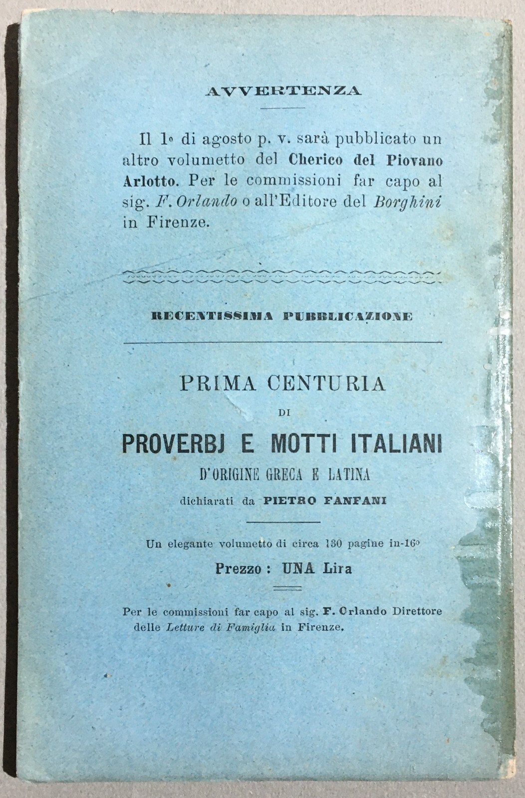 Il Chierico Del Piovano Arlotto. Capricci Antichi E Moderni, 1878