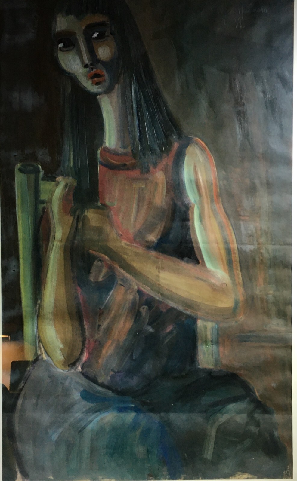 Arte Contemporanea: Figura Femminile Di Artista Spagnolo O Sudamericano, 1958