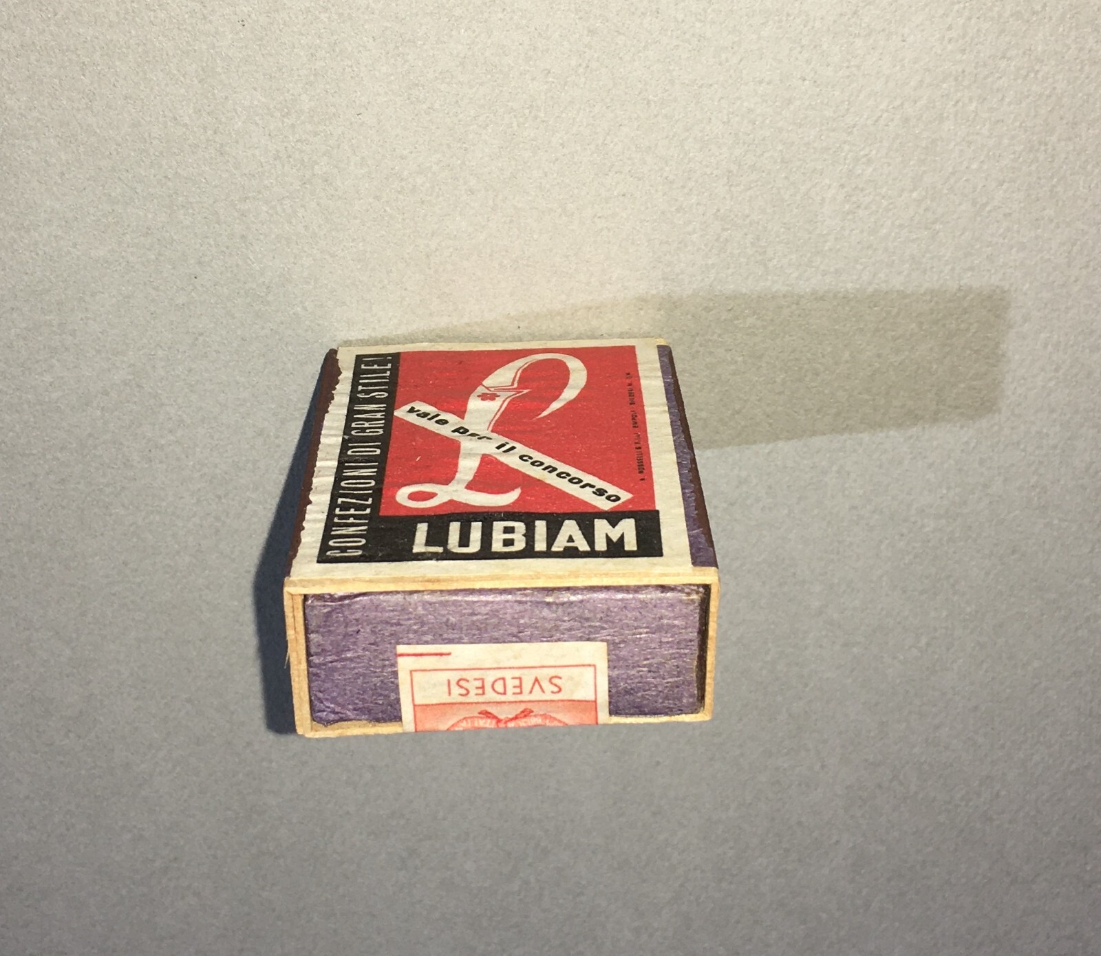 Lubiam   Scatola Di Fiammiferi Svedesi   Scatola Pubblicitaria   Rosselli   Empoli