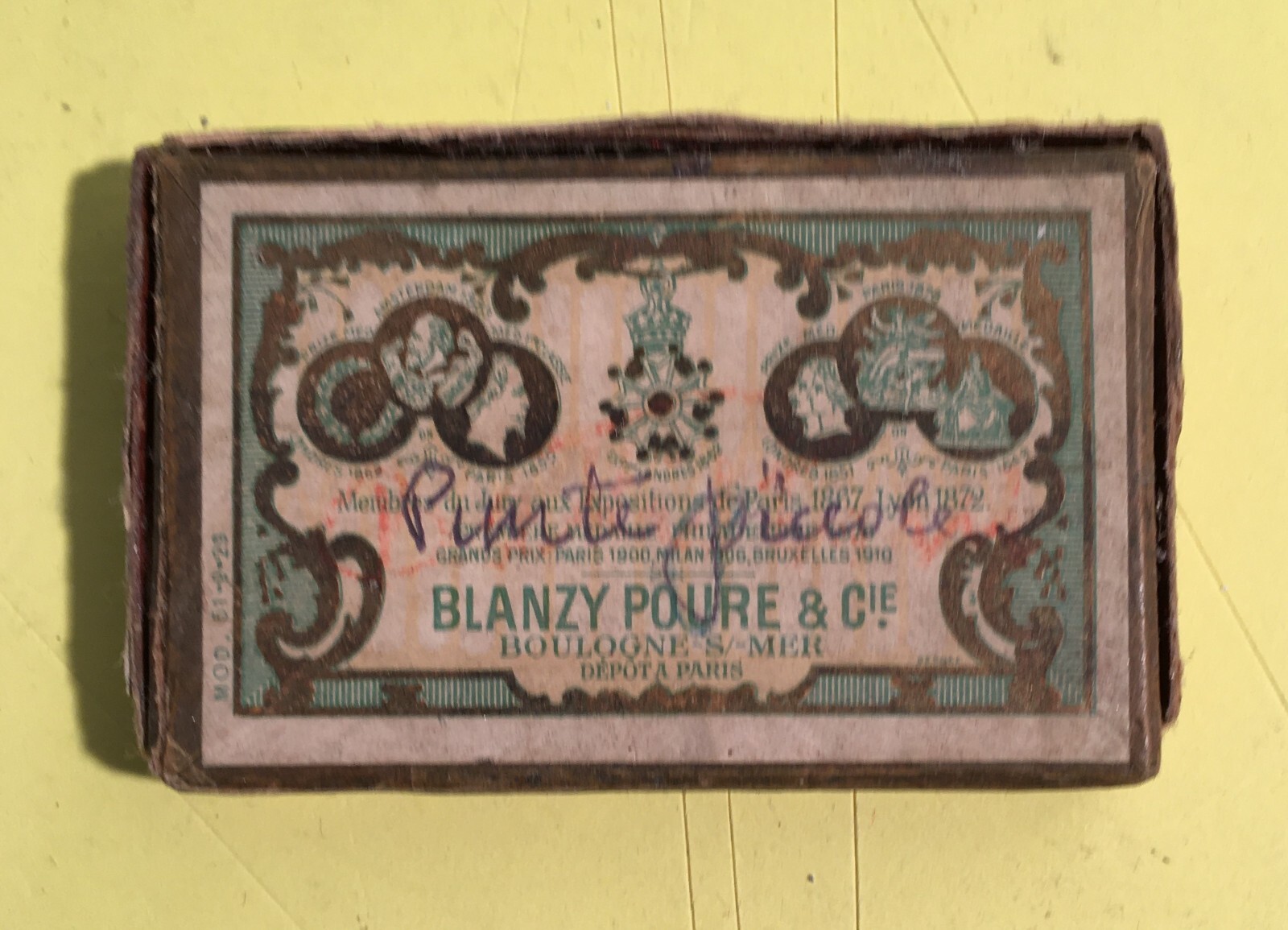 Araldica: Antico Astuccio Pubblicitario Blanzy Poure, Boulogne Sur Mer