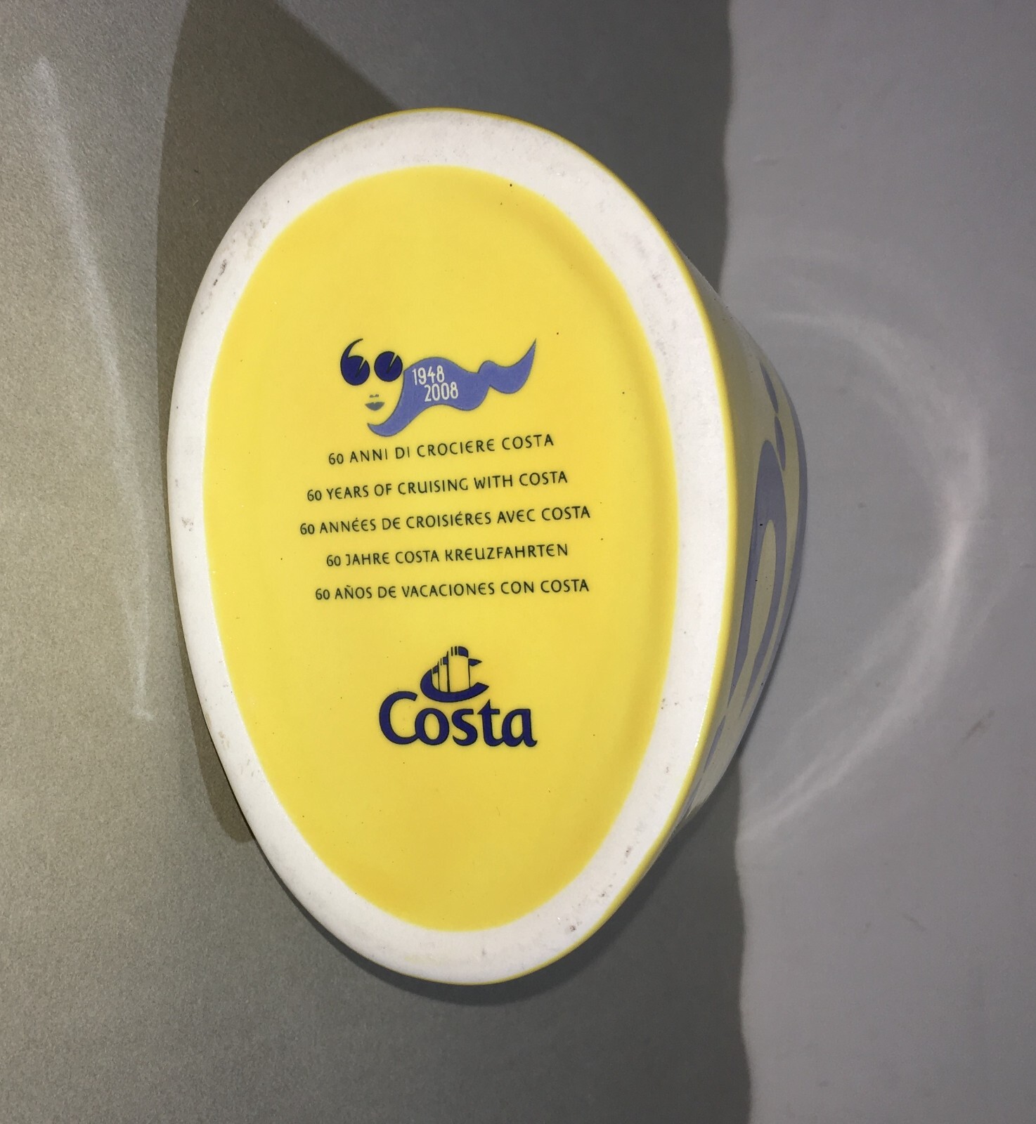 Soprammobile Pubblicitario Costa Crociere, Anniversario 1948 2008, Ceramica