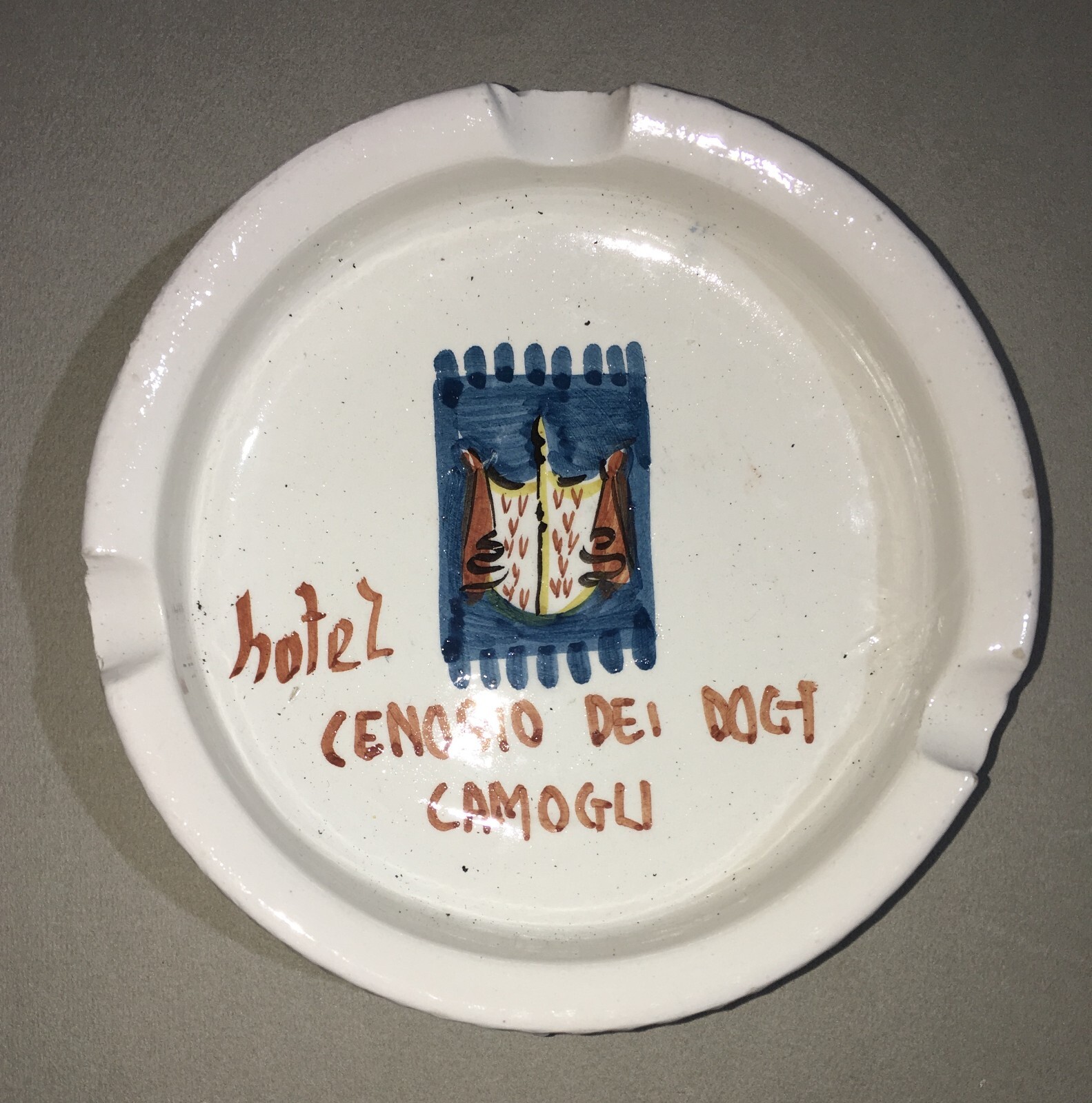 Posacenere Pubblicitario   Camogli   Ceramica Da Collezione   Bassano   Araldica