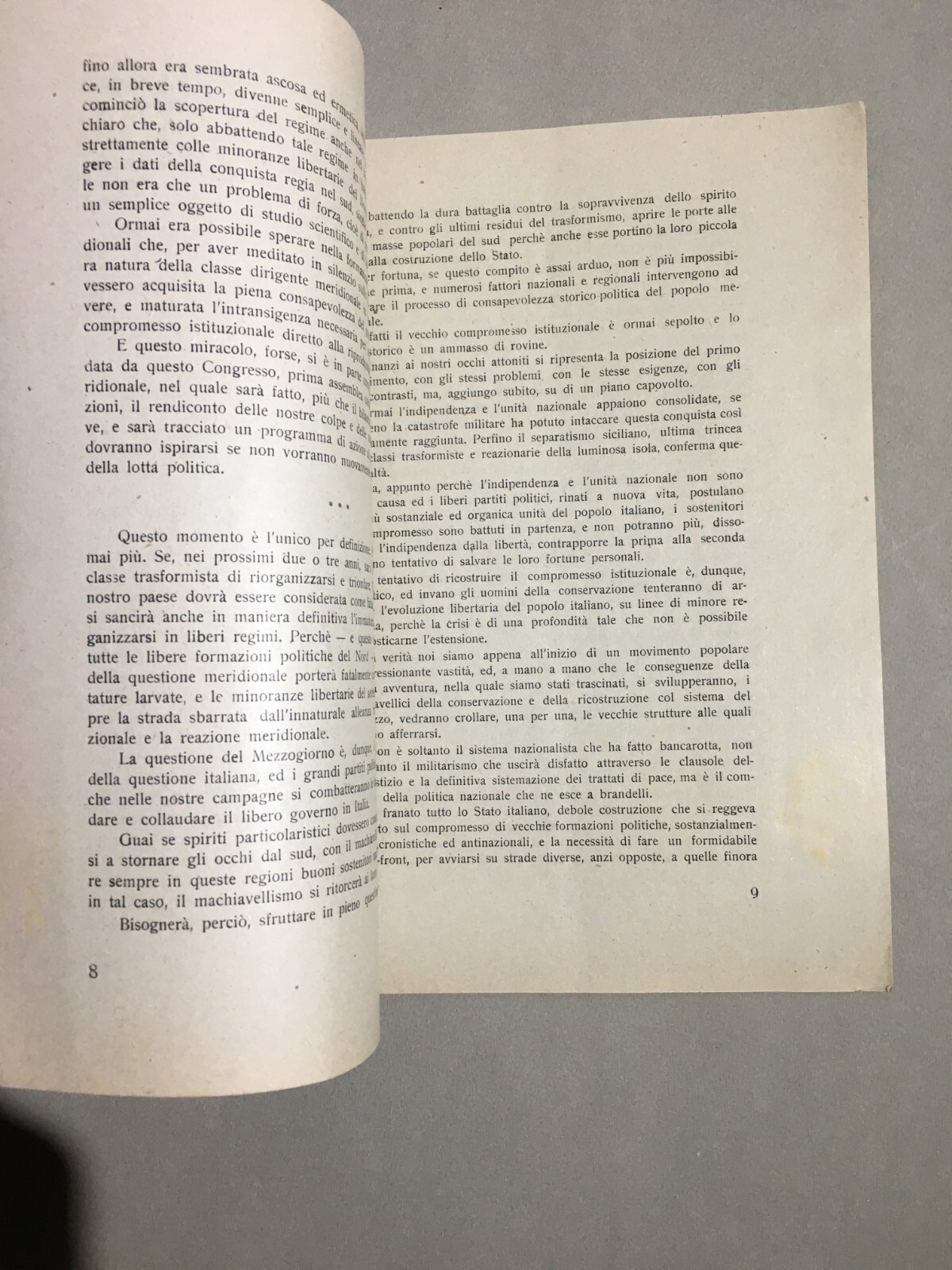 Politica, Partito d'Azione, Questione Meridionale, Guido Dorso, Edizione D'Epoca