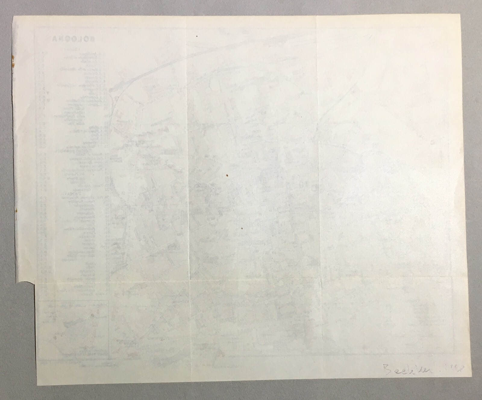 Bologna   Antica Cartografia, Mappa Topografica Della Città Con Viabilità E Monumenti