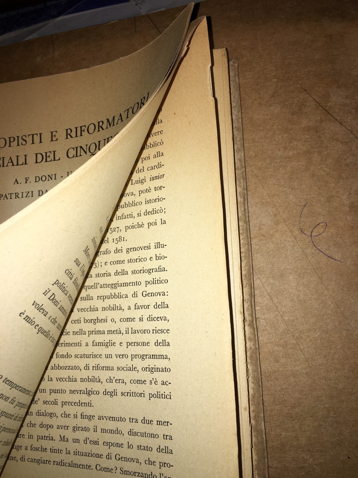 Vita E Costumi Del Cinquecento. Genova: La Città Felice. Utopisti E Riformatori.