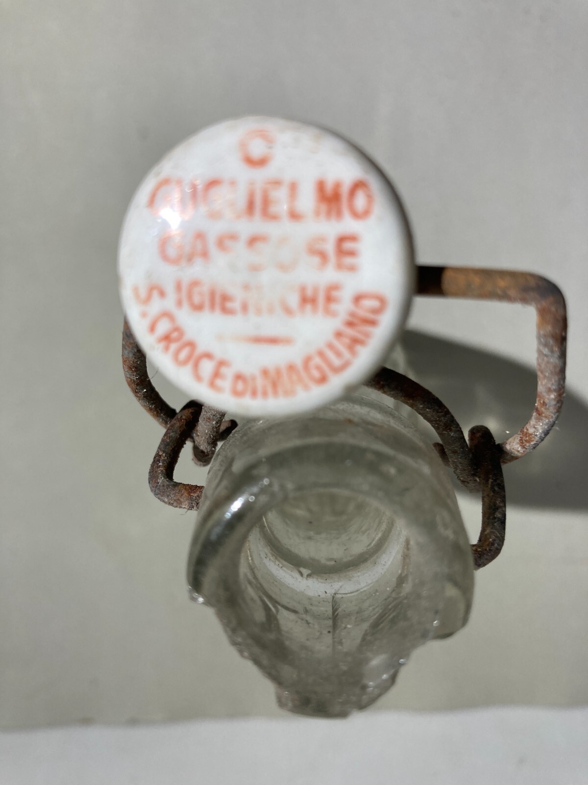 Bottiglia Pubblicitaria Gassosa Molise, Santa Croce Di Magliano, Guglielmo, Vetro