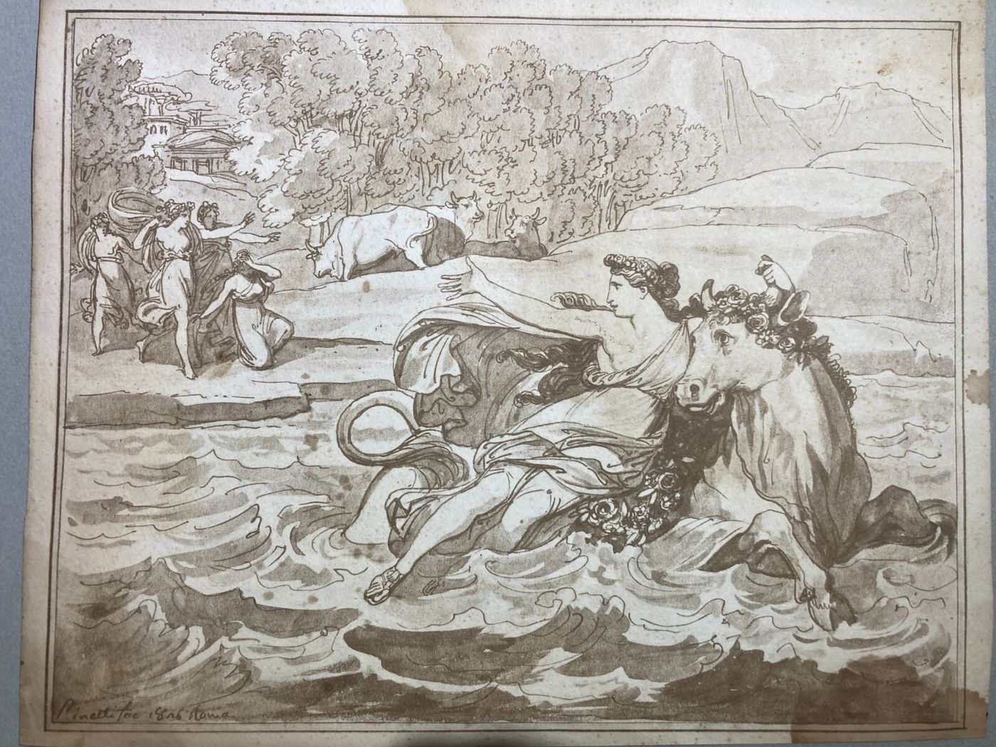 Arte   Mitologia   Ratto d'Europa   Pinelli   Roma   Antica Stampa