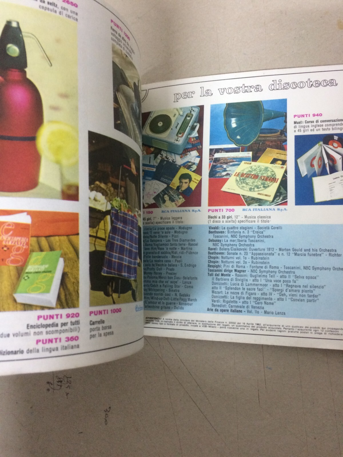 Cucina, Casalinghi, Giocattoli, Radio, Sport, Foto, Penne, Raccolta Punti   Catalogo VDB