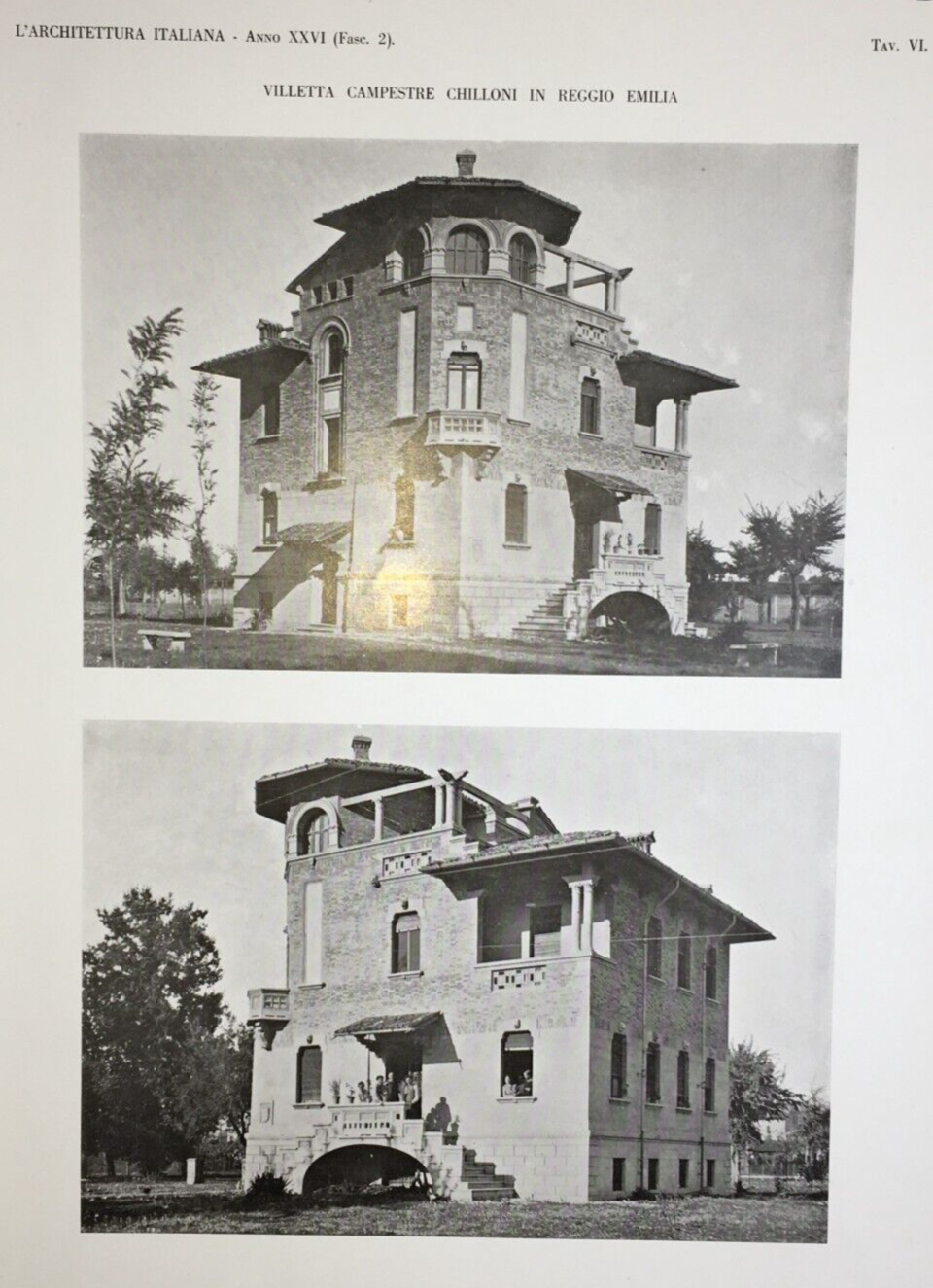 Reggio Emilia: Architettura E Ingegneria. Progetto Dell'Ingegnere Tirelli Per Il Villino Campestre Chilloni