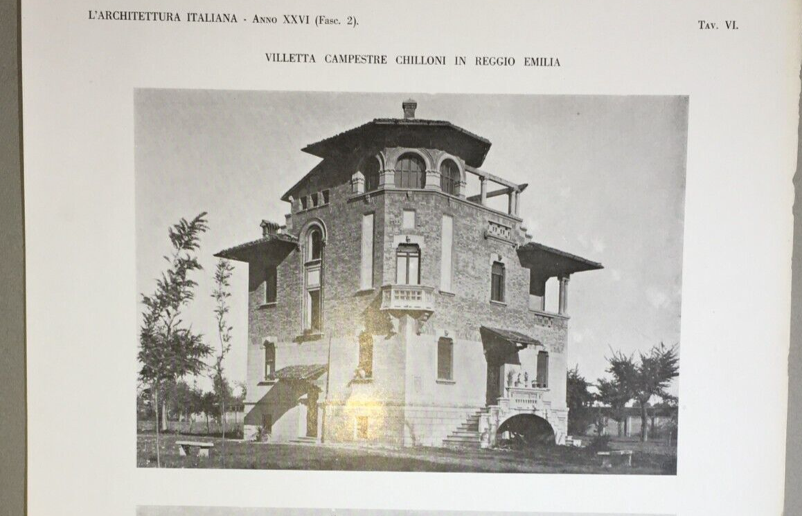 Reggio Emilia: Architettura E Ingegneria. Progetto Dell'Ingegnere Tirelli Per Il Villino Campestre Chilloni