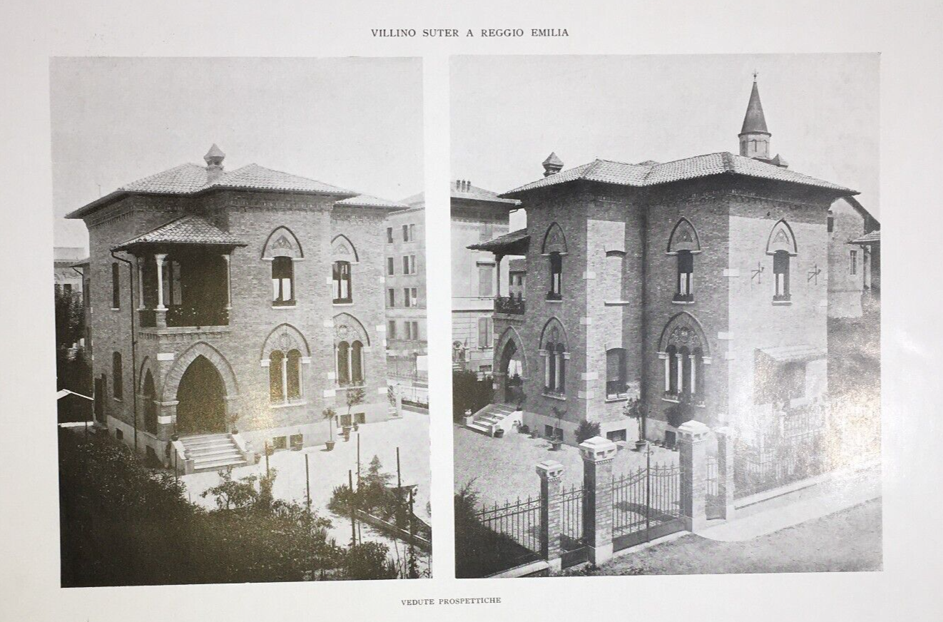 Reggio Emilia Architettura Ingegneria Ing. Pellizzi Villino Suter Due Stampe