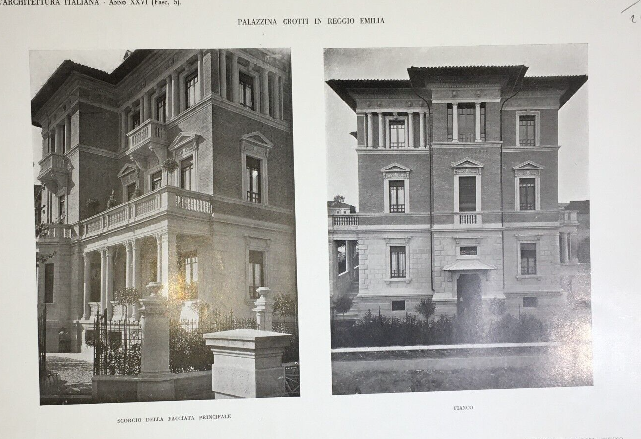 Reggio Emilia: Architettura E Ingegneria, Ing. Guido Tirelli, Palazzina Crotti   Due Stampe