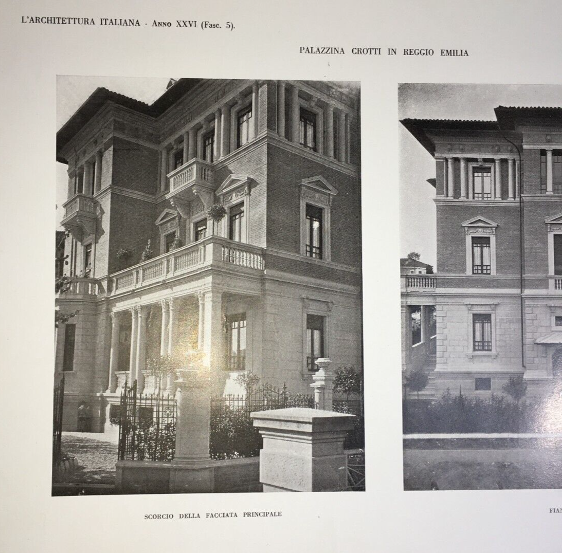 Reggio Emilia: Architettura E Ingegneria, Ing. Guido Tirelli, Palazzina Crotti   Due Stampe
