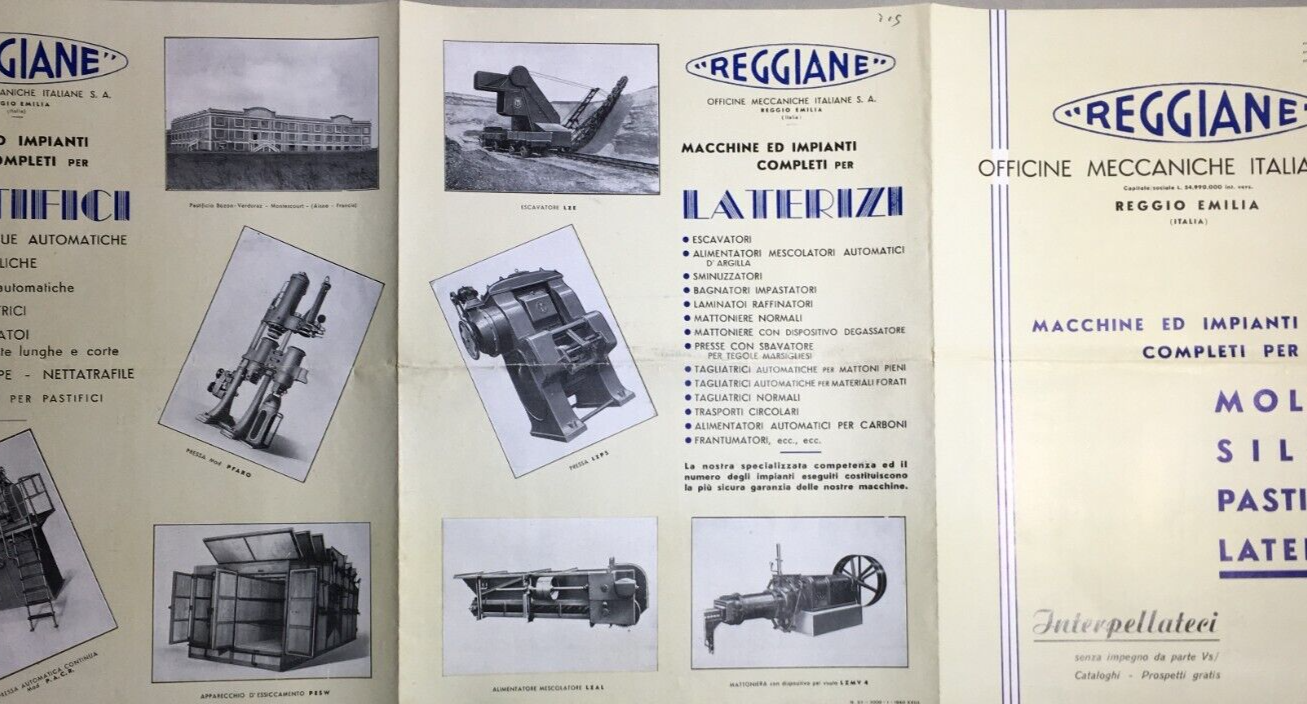 Reggio Emilia   Tecnica   Meccanica   Officine Reggiane   Pubblicitaria Illustrata   1940