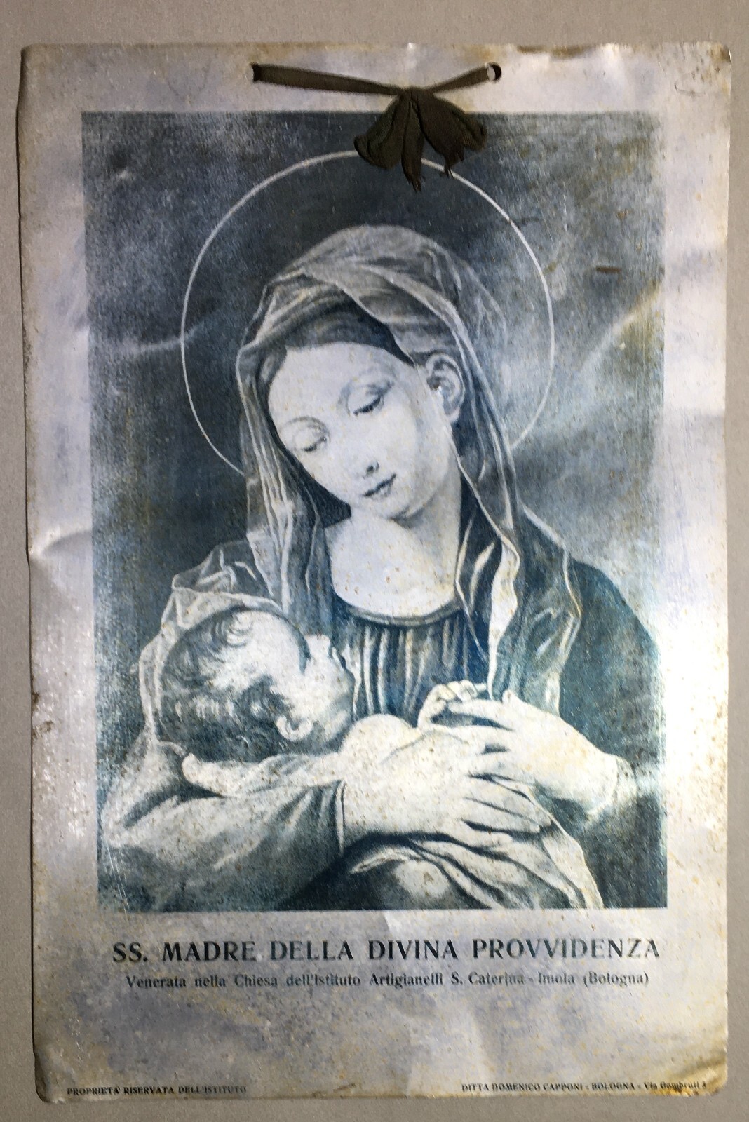 Bologna   Imola   Stampa Devozionale   Madonna Della Divina Provvidenza   Istituto Artigianelli   Domenico Capponi