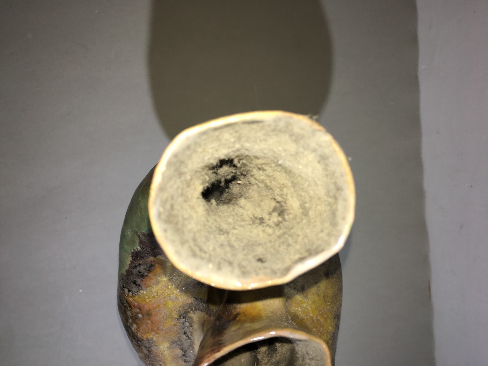 Vaso In Ceramica Artistica, Design Scultoreo Policromo, 1950 Circa