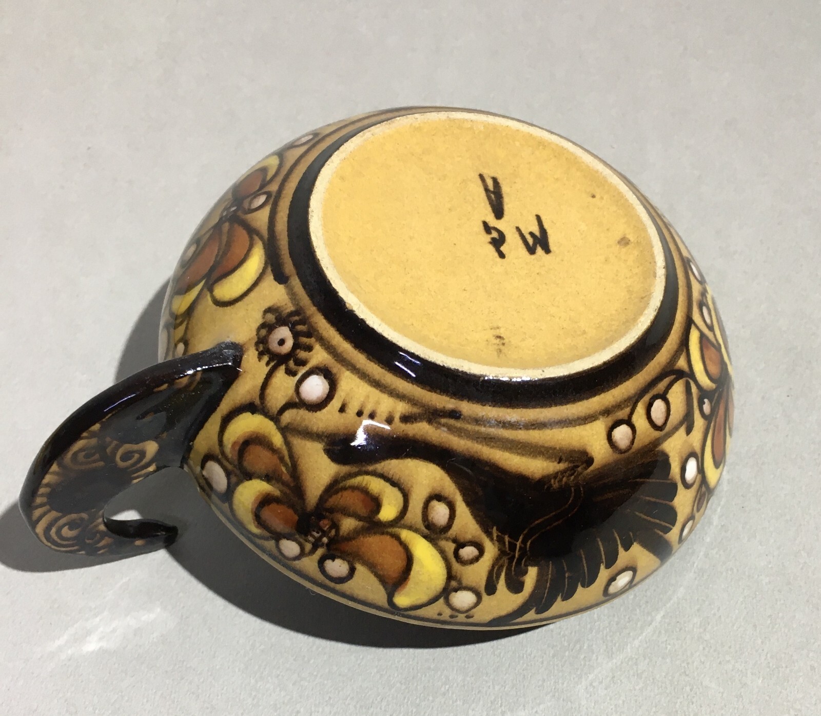 Ceramica Artistica Albisola M.G.A. Mazzotti, Tazza Con Piattino Decorata