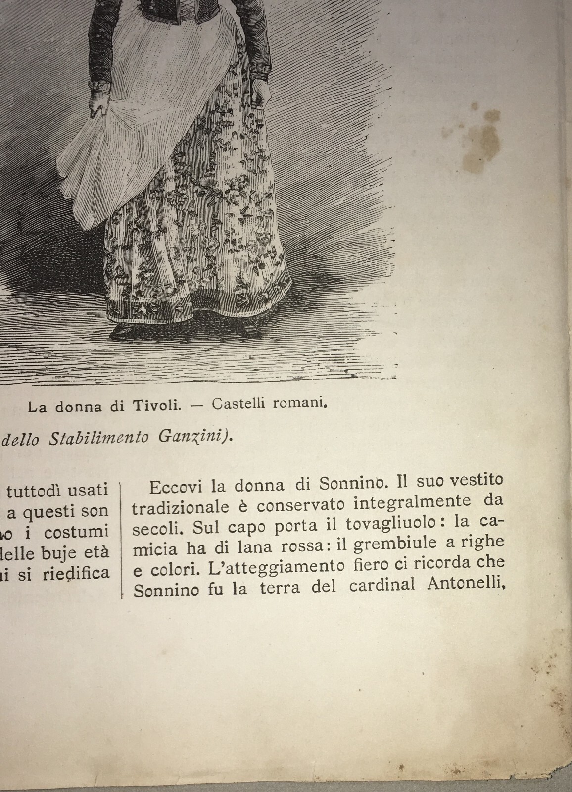 Arte, Folklore E Costumi Popolari: Lazio, Roma, Tivoli, Sonnino, Ciociaria Ganzini, 1881