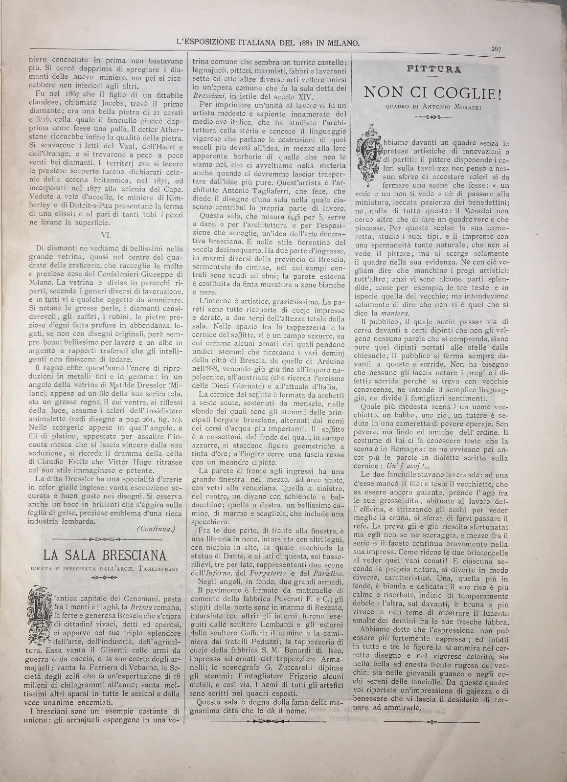 Arte, Architettura, Arredamento: Brescia, Sala Bresciana Dell'Architetto Antonio Tagliaferri, 1881