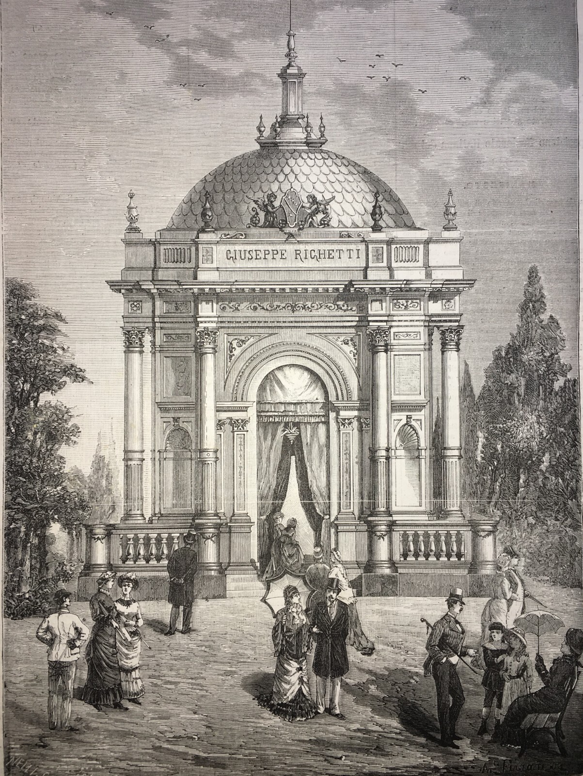Arte E Architettura: Padiglione Della Ditta Giuseppe Righetti All'Esposizione Di Milano, 1881