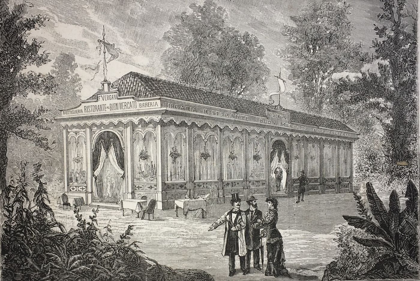 Arte, Architettura, Ristorante Vergani, Al Buon Mercato, Birreria, Milano, 1881