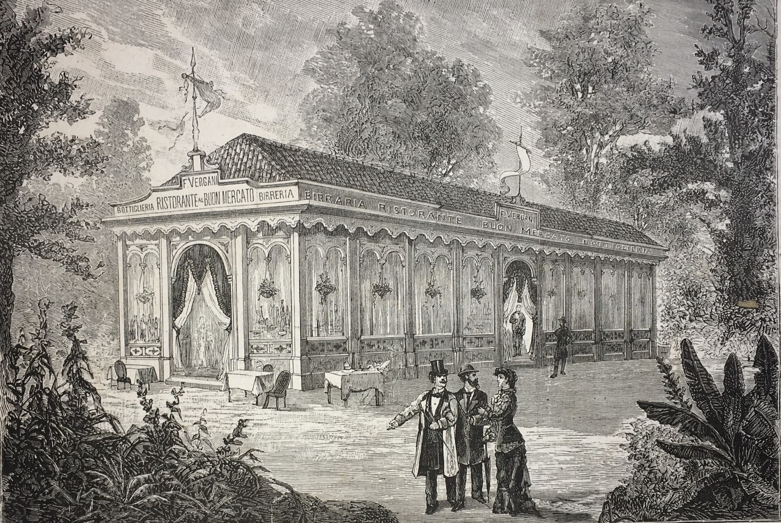 Arte, Architettura, Ristorante Vergani, Al Buon Mercato, Birreria, Milano, 1881