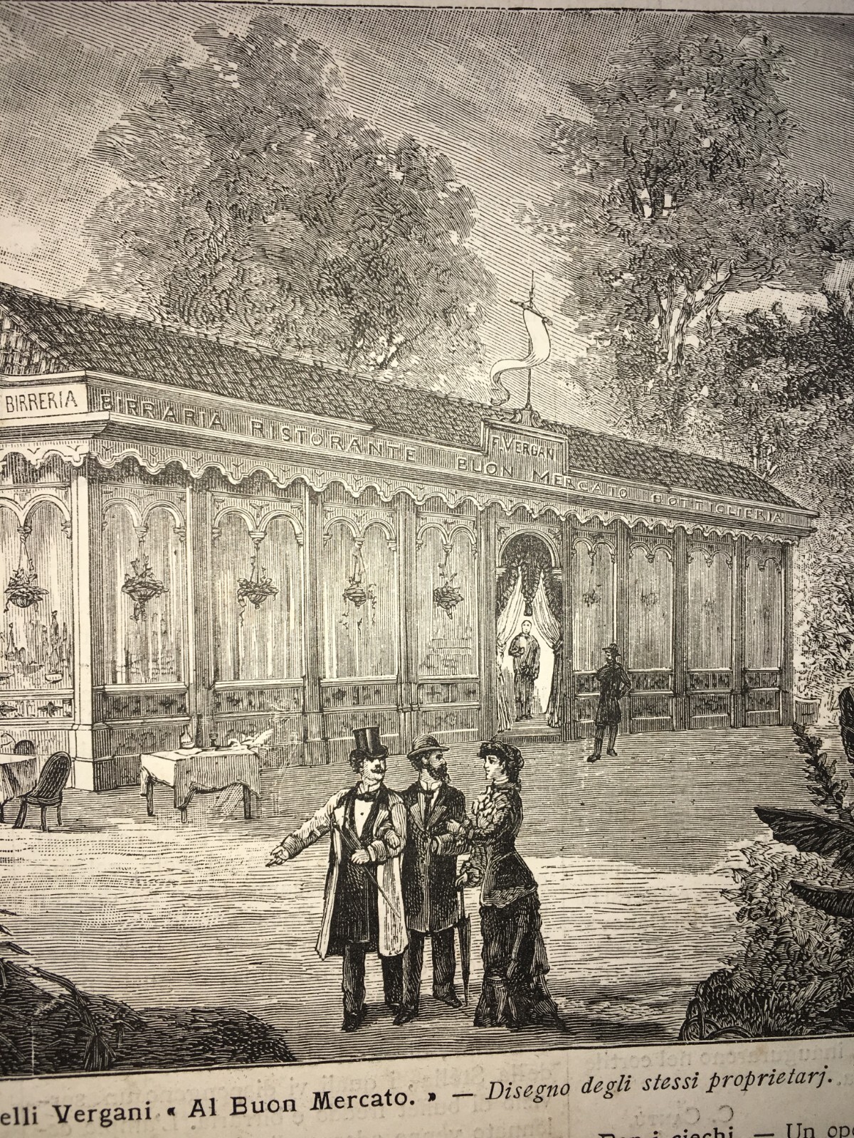 Arte, Architettura, Ristorante Vergani, Al Buon Mercato, Birreria, Milano, 1881
