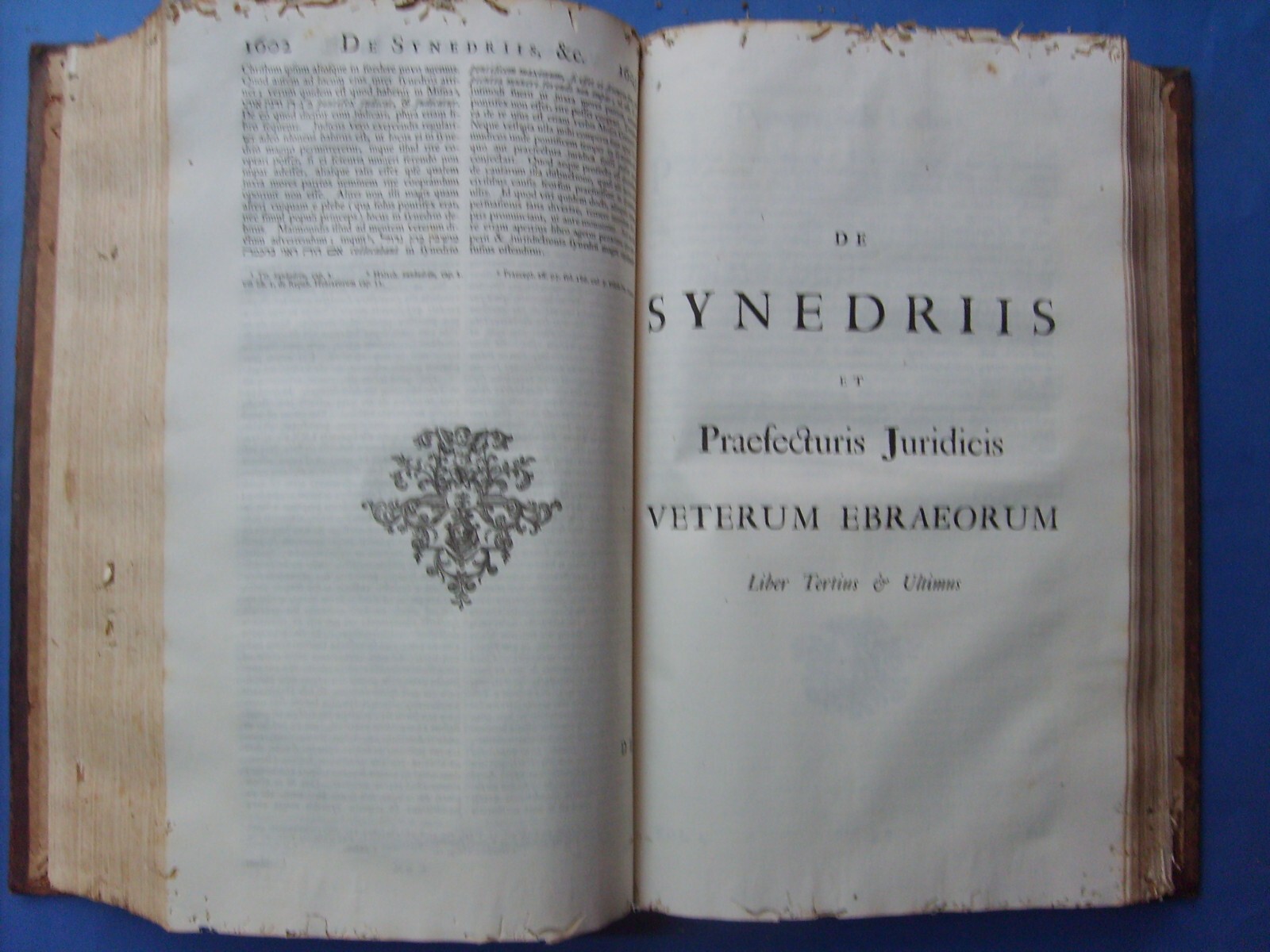 Ebrei, Ebraismo, Giuridica Ebraica: John Selden, Opere Varie. Antica Edizione Del XVII Secolo