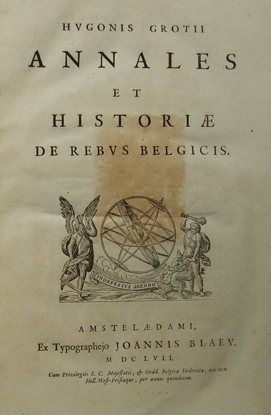 Storia E Cultura Fiamminga. Annali: Belgio, Olanda. Giuridica, Grozio Con Ritratto