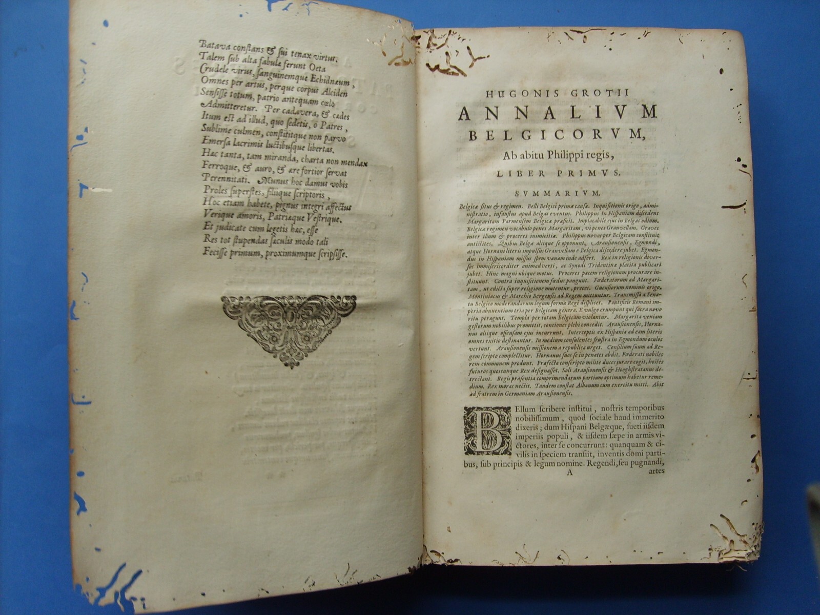 Storia E Cultura Fiamminga. Annali: Belgio, Olanda. Giuridica, Grozio Con Ritratto