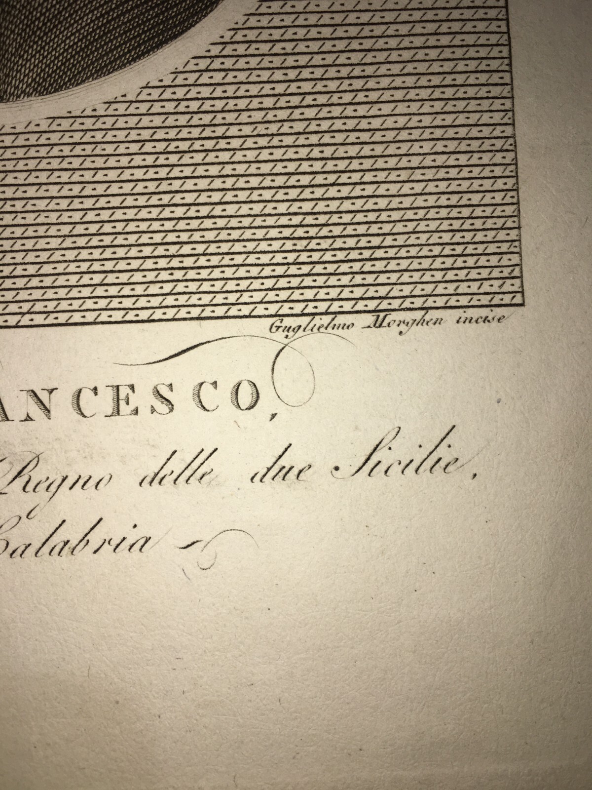 Regno Delle Due Sicilie Calabria Borboni Antico Ritratto Artista Mondini Morghen