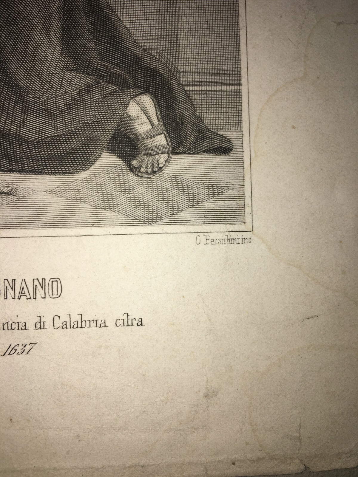 Calabria, Cosenza, Bisignano: Antica Stampa Devozionale Del Beato Umile Di Bisignano