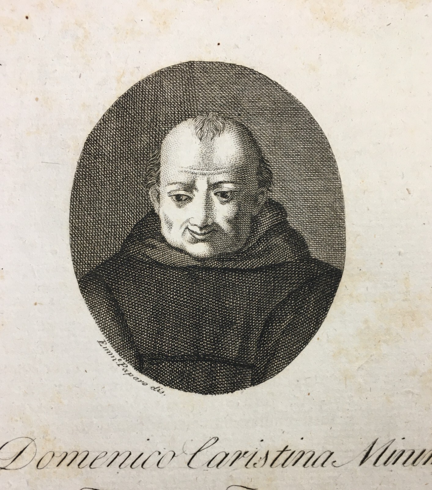 Calabria, San Pietro In Caridà, Nicotera: Antico Ritratto Di Domenico Caristina Dell'Artista Emanuele Paparo