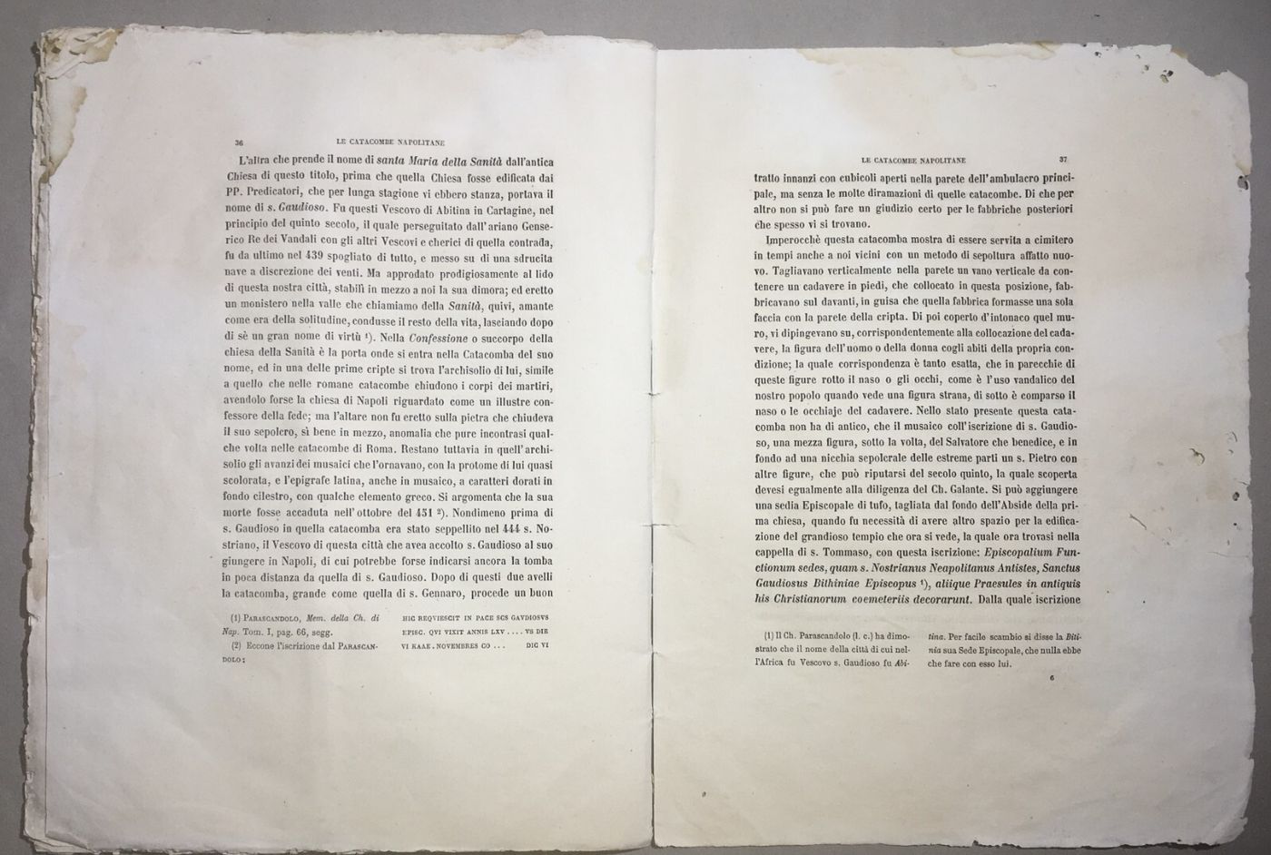 Napoli: Antichi Cimiteri, Catacombe Napoletane, Cuma, Averno, Scherillo (1869)
