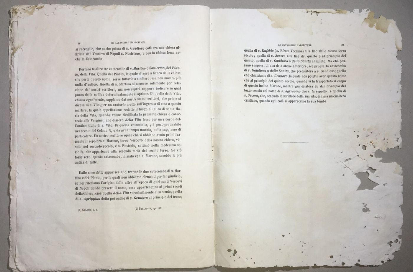 Napoli: Antichi Cimiteri, Catacombe Napoletane, Cuma, Averno, Scherillo (1869)