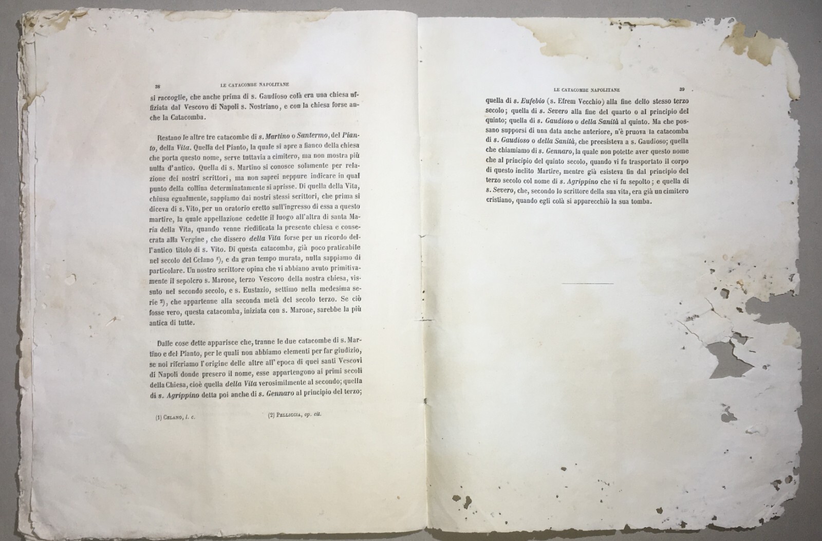 Napoli: Antichi Cimiteri, Catacombe Napoletane, Cuma, Averno, Scherillo (1869)