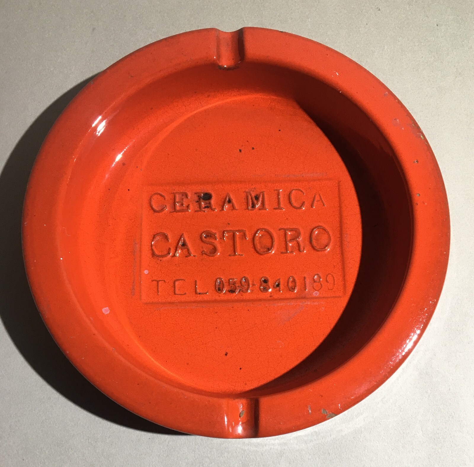 Soprammobile Pubblicitario Posacenere In Ceramica Ceramica Castoro