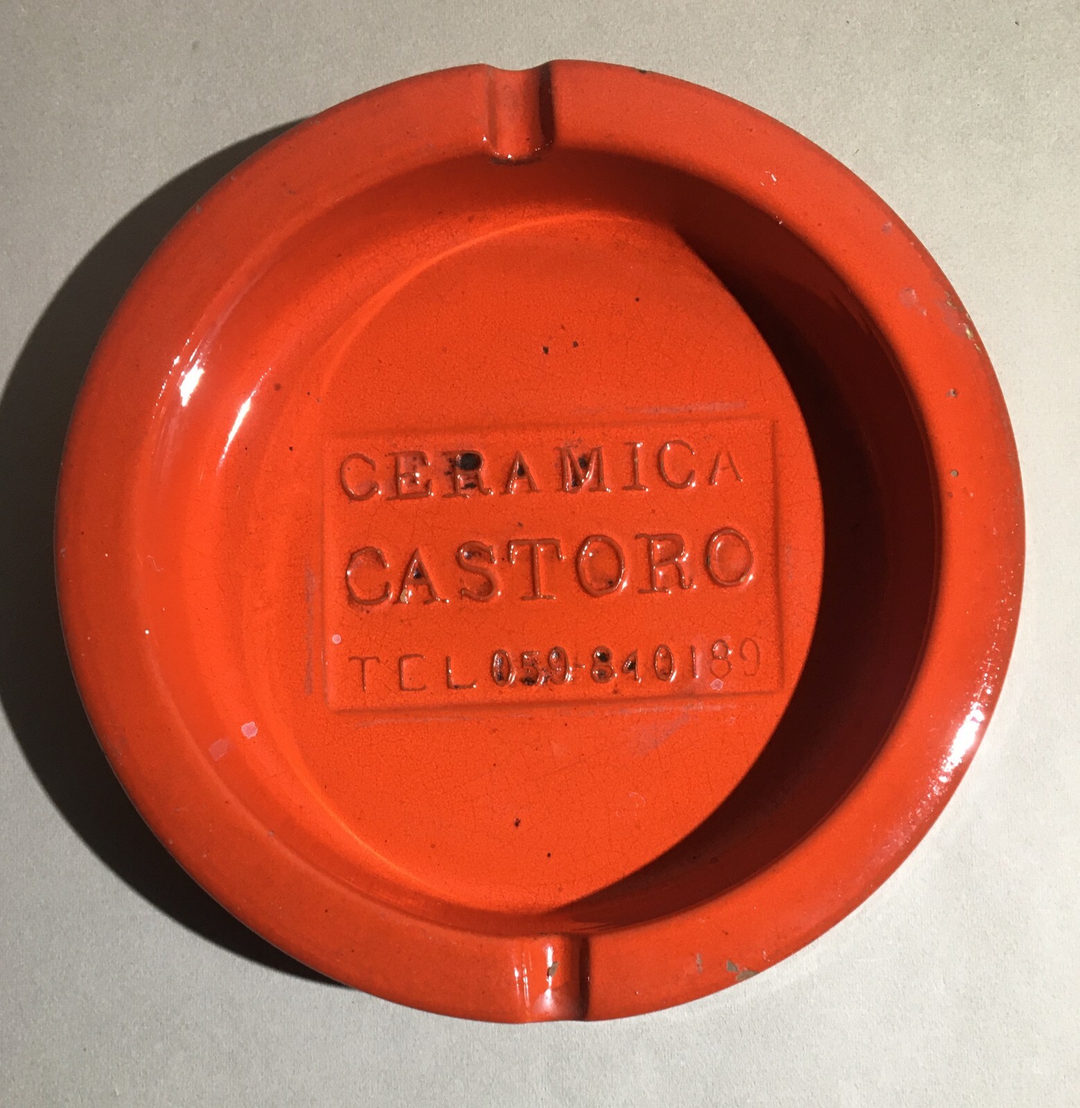 Soprammobile Pubblicitario Posacenere In Ceramica Ceramica Castoro