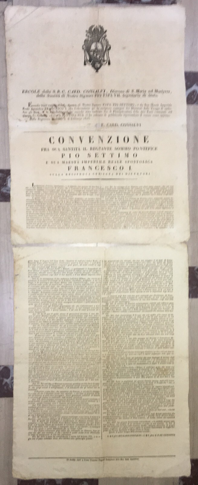 Antico Manifesto: Bando Sulla Consegna Dei Disertori, 1823