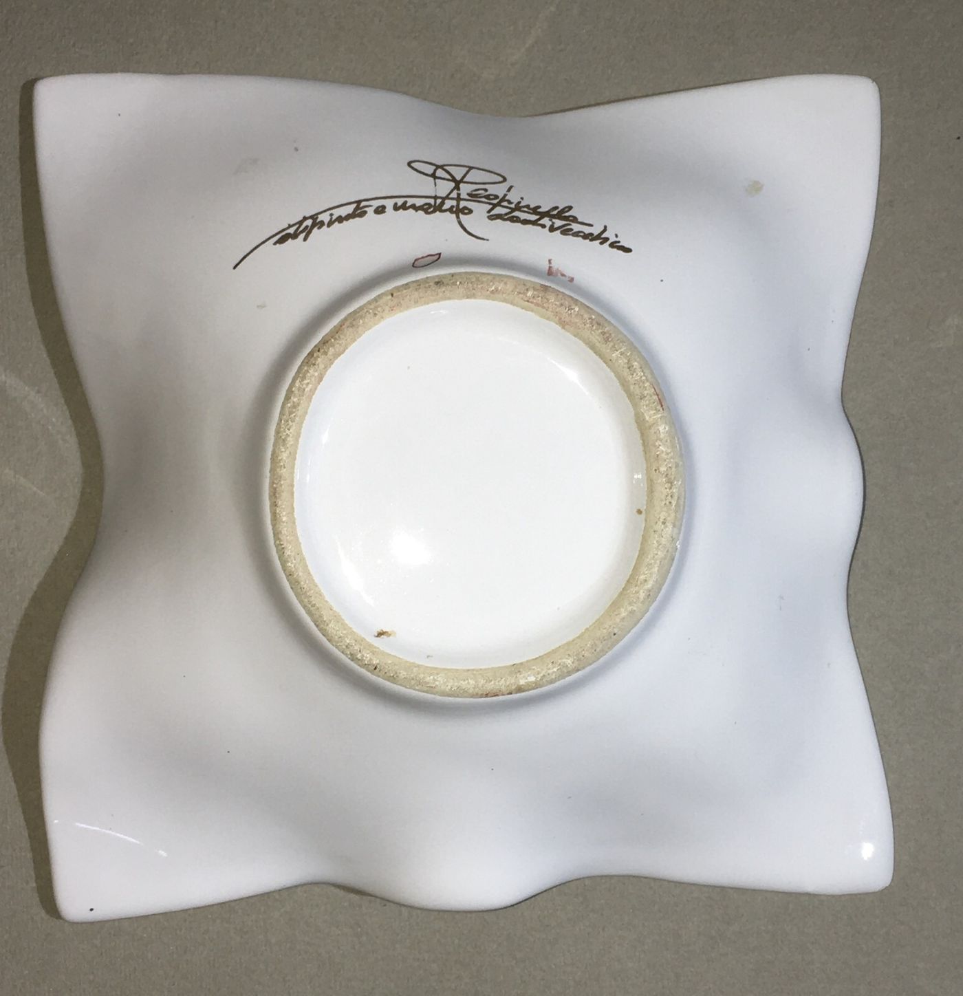 Posacenere Pubblicitario, Ceramica Dipinta, A.V.I.S. Lodi, Lodivecchio, Firmato, 2002
